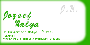 jozsef malya business card